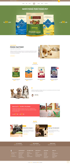 Animer 基于Bootstrap的寵物食品電商模板，打造專業(yè)狗糧商城